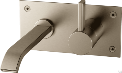 Смеситель для умывальника ARM006, матовая никелированная латунь