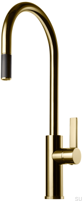 Смеситель для кухни с выдвижным изливом ARM185 Honey Gold Brass