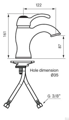 FA071 смеситель для умывальника, хромированная латунь