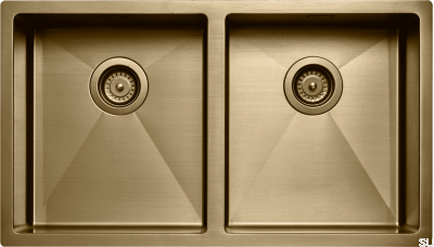 Кухонная мойка 4040 Сталь Латунь ПВД