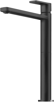 LIN081 смеситель для умывальника, латунь, матовая черная