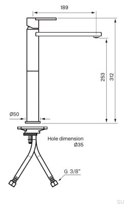 LIN081 смеситель для умывальника, латунь, матовая черная