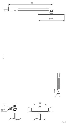 TVM300 Душевой набор из латуни, бронзы