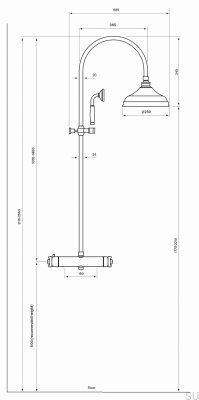 Душевой набор XCOL7269-150 Хромированная латунь