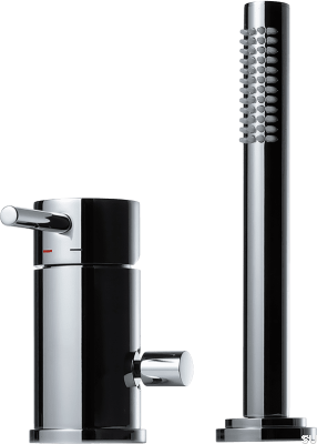 Смеситель для ванны с душевой лейкой BI048, хромированная латунь