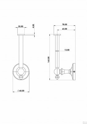 Держатель для туалетной бумаги TA234 Classic, Хромированная латунь