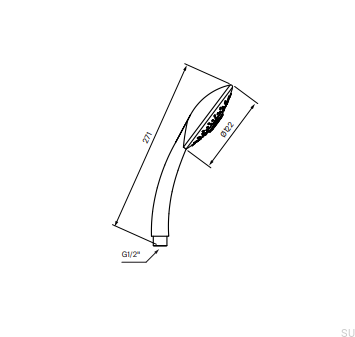 Душевая головка ZDOC076 Хром