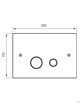 Кнопка смыва DUO112, полированная латунь, неокрашенная
