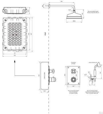 BOX0268 ED2 Душевой набор Classic, хромированная латунь