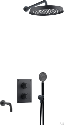 ARM7368 ED2 Душевой набор из матовой черной латуни
