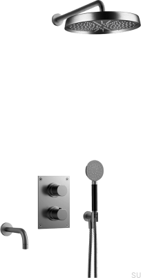 ARM7368 ED2 Набор для душа из латуни, черный матовый хром