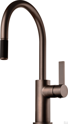 Смеситель для кухни с выдвижным изливом ARM375 Латунь Коричневый