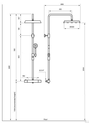 Душевой набор ARM7200-150 Хромированная латунь