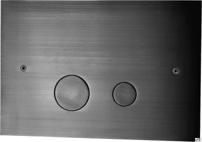 Кнопка смыва DUO112, матовая черная хромированная латунь