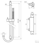 9421972--Zestaw prysznicowy z bateria termostatyczną EVM168-150+ZSAL300 Mosiężny Czarny Mat-Tapwell-Skandynawskie-Uchwyty_2