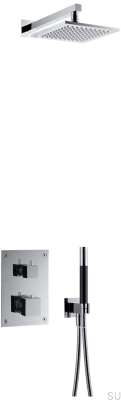 Душевой набор с термостатическим смесителем BOX8268 SQUARE ED2 Латунь Хром