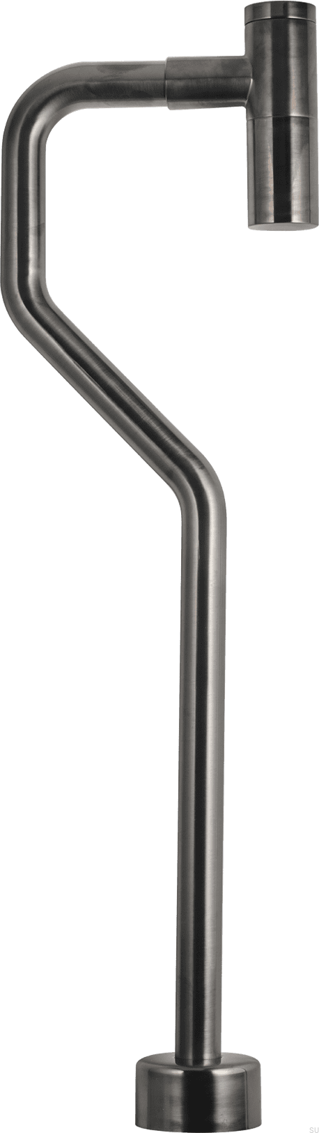 9422753--Syfon umywalkowy z rurą typu S XA200 Mosiężny Czarny Chrom Szczotkowany-Tapwell-Skandynawskie-Uchwyty_1