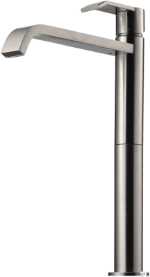 Высокий смеситель для умывальника VIC081 Матовый никель латунь