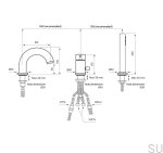 9422109--Bateria wannowa trzyotworowa z wylewką i słuchawką prysznicową BI047 Mosiężna Miodowe Złoto-Tapwell-Skandynawskie-Uchwyty_2