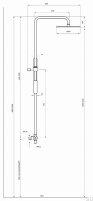 TVM7200-150 Душевой набор Латунь Черный Хром