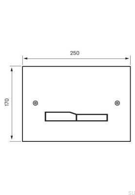 Кнопка смыва RET112, хромированная латунь