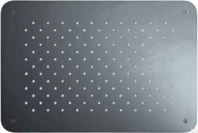 Прямоугольная лейка для душа с эффектом дождя 370 x 250 ZSOF092 Латунь Черный Хром