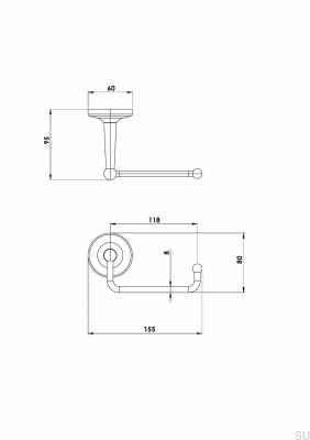 TA235 Классический держатель для туалетной бумаги из полированной латуни без лака