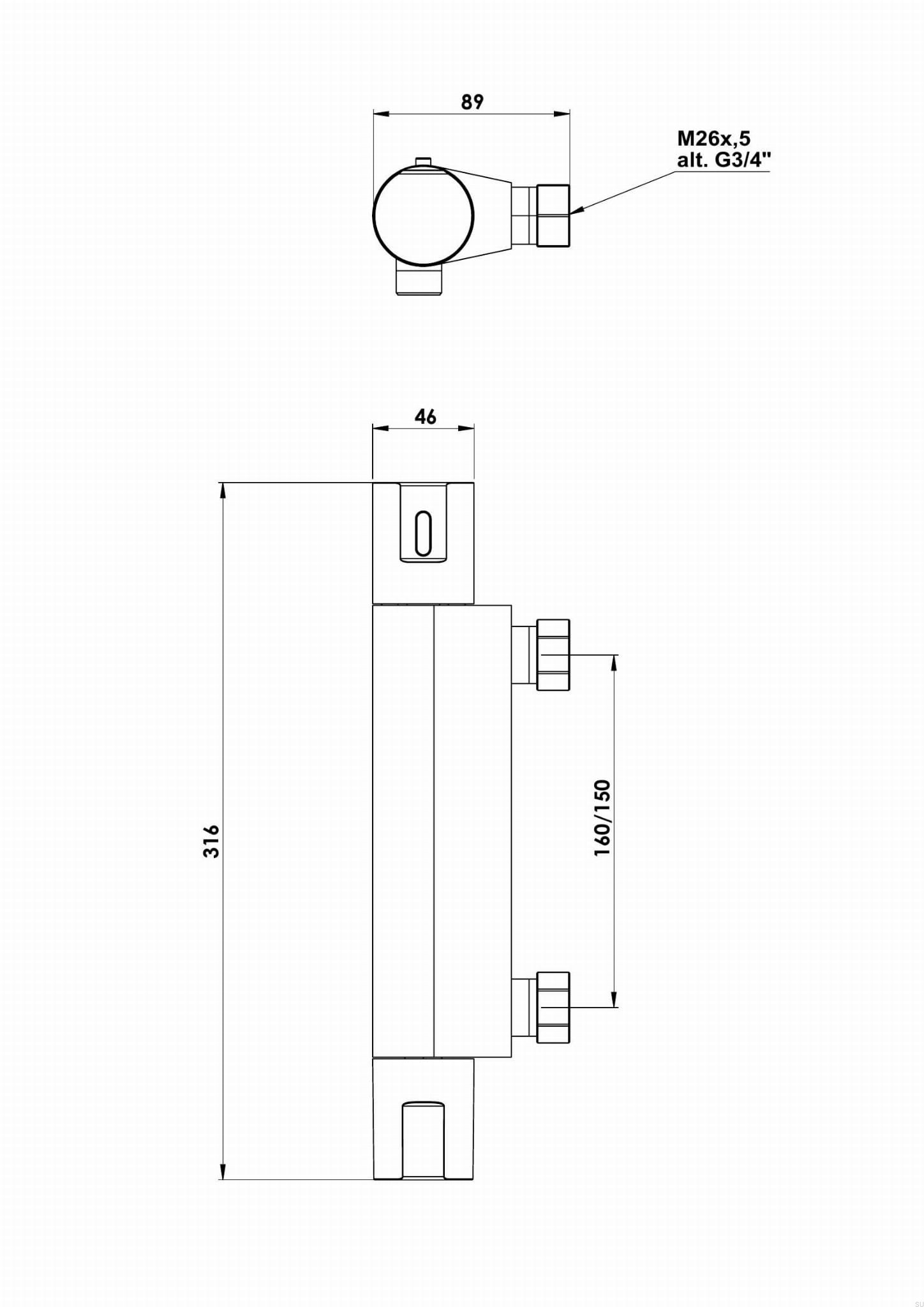 9424774--Bateria prysznicowa ARM168-150 Mosiężna Miodowe Złoto-Tapwell-Skandynawskie-Uchwyty_2