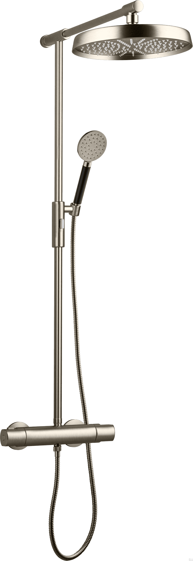 9426711--Zestaw prysznicowy ARM300-150 Mosiężny Nikiel Szczotkowany-Tapwell-Skandynawskie-Uchwyty_1