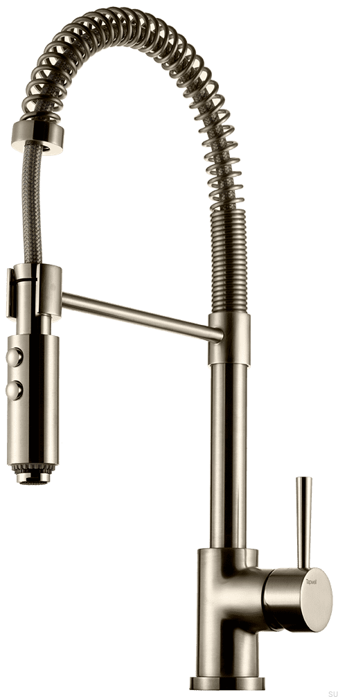 9423588--Bateria kuchenna z wyciąganą wylewką EVO176 Mosiężna Nikiel Szczotkowany-Tapwell-Skandynawskie-Uchwyty_1