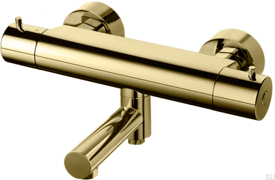 Термостатический смеситель для ванны и душа EVM022-150 Honey Gold Brass