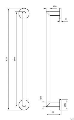 Вешалка для полотенец TA212 Полированная латунь, Неокрашенный