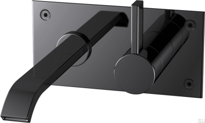 Смеситель для умывальника ARM006 Латунь Черный Хром