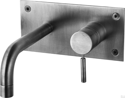 Смеситель для умывальника 170 BOX006 Латунь Черный Матовый Хром