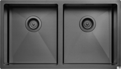 Кухонная мойка 4040 Steel Matte Black PVD