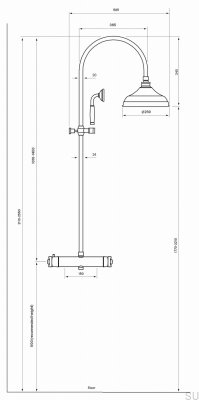 Душевой набор XCOL7269-150 Полированная латунь Неокрашенный