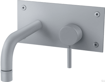 BOX006 Смеситель для умывальника из латуни Серый Ascot