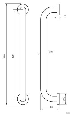 Ручка для ванны TA806, полированная латунь, неокрашенная