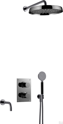 ARM7368 ED2 Набор для душа из латуни, черный хром