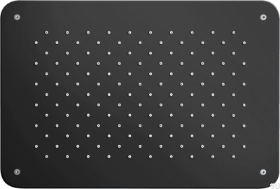 Прямоугольная насадка для тропического душа 370 x 250 ZSOF092 Matte Black Brass