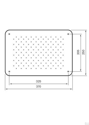 Прямоугольная насадка для тропического душа 370 x 250 ZSOF092 Matte Black Brass