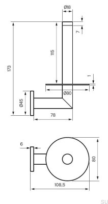 Держатель для туалетной бумаги TA234 Полированная латунь, Неокрашенный