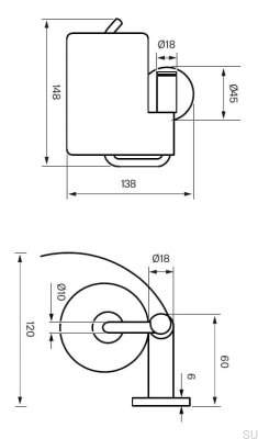 Держатель для туалетной бумаги TA236 Матовый никель Латунь