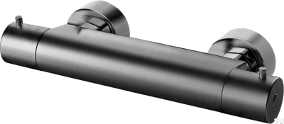 Термостатический смеситель для душа EVM168-150 Латунь Черный Хром Матовый