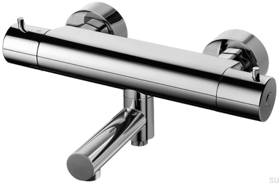 Термостатический смеситель для ванны и душа ЭВМ022-150 Хромированная латунь