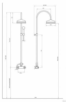 Душевой набор XCOL000-150 Хромированная латунь
