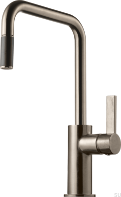 Смеситель для кухни с выдвижным изливом ARM577 Матовый никель латунь