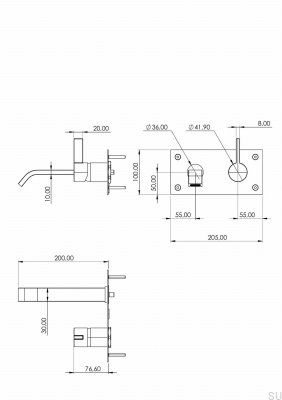 ARM006 Смеситель для раковины, медово-золотая латунь