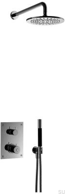 Душевой набор с термостатическим смесителем BOX7268 ED2 Латунь Черный Хром