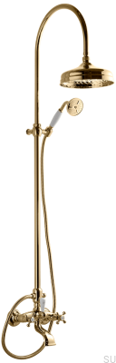 Классический душевой набор с изливом для ванны XCOL022-150 Полированная латунь Неокрашенный